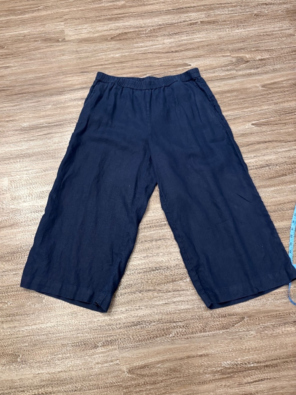 Navy Blue Charter Club Luxury 100% Linen pants/trousers, wide leg, Size L